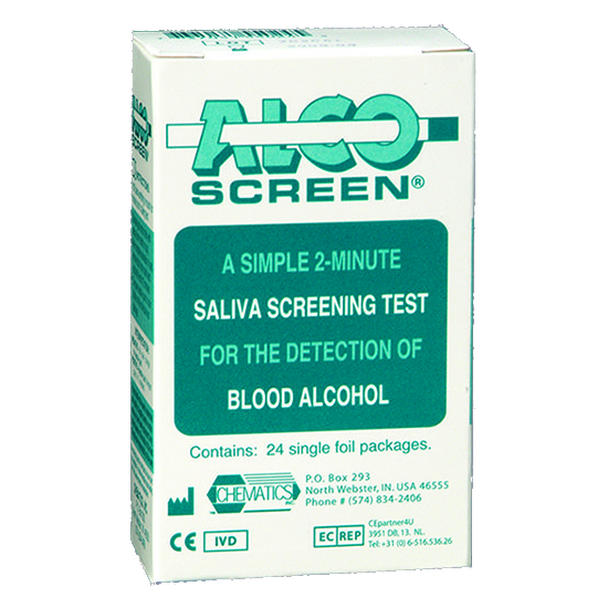 Saliva Blood Alcohol Test - AlcoScreen Non-DOT .02; .04; .08