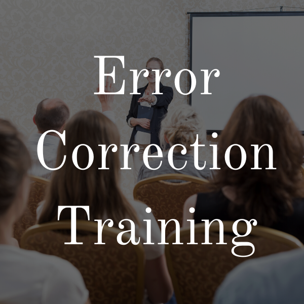 Error Correction Training